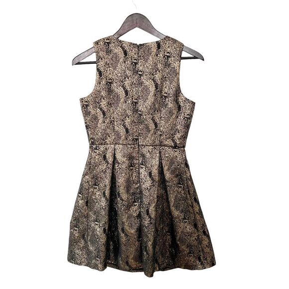 Romeo & Juliet Couture Gold Mini Dress - Picture 3 of 12